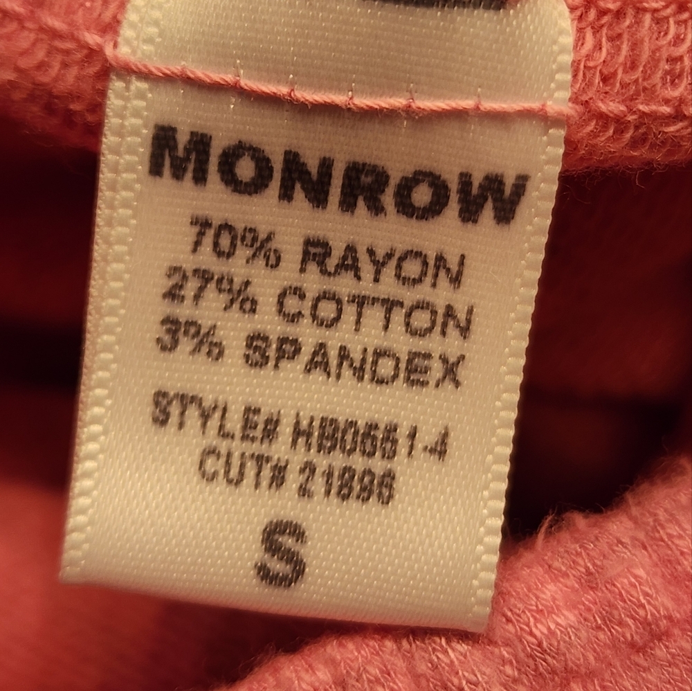 MONROW Women's Ex-Boyfriend Short In Heather Pink Size Small - Picture 12 of 12